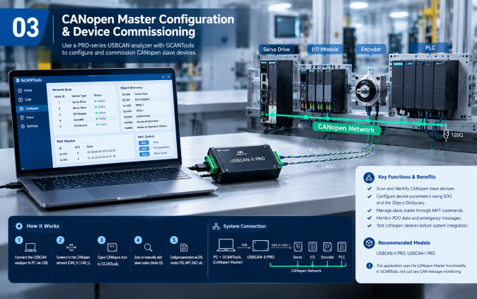 CANopen Master Configuration & Device Commissioning